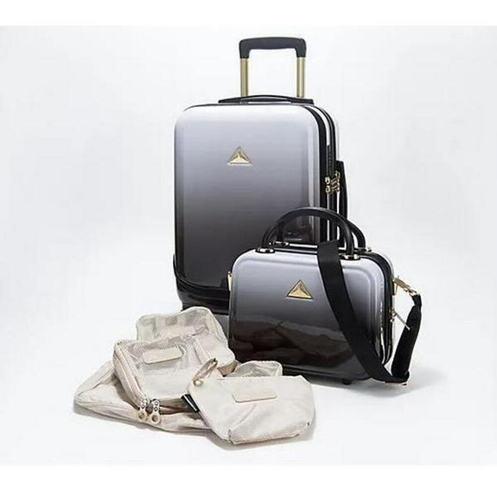 Triforce Hardside Carry On and Beauty Case Packing Cubes Black Ombre